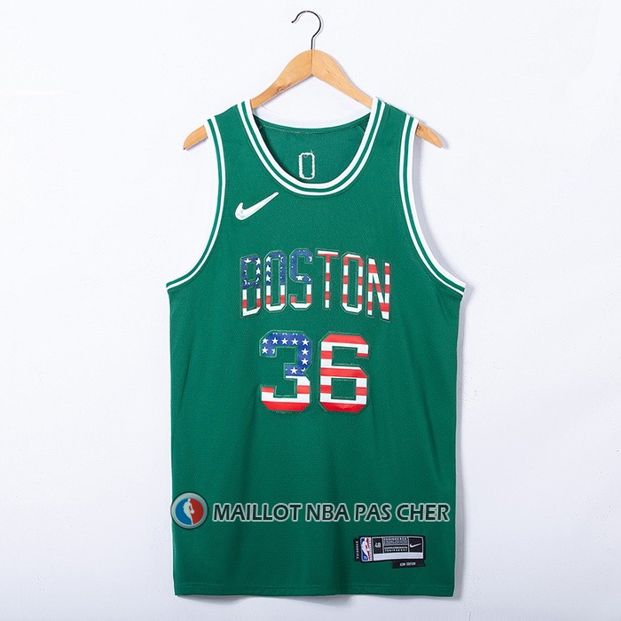 Maillot Boston Celtics Marcus Smart NO 36 75th Bandera Edition Vert